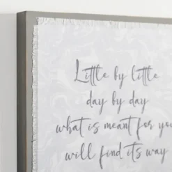 Wall Quotes & Signs-Kirkland's Home Little By Little Linen Wall Plaque Gray/Purple