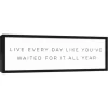 Wall Quotes & Signs-Kirkland's Home Live All Year Framed Canvas Wall Plaque Black/Orange/White
