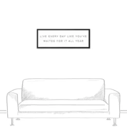 Wall Quotes & Signs-Kirkland's Home Live All Year Framed Canvas Wall Plaque Black/Orange/White