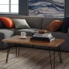 Coffee Tables-Kirkland's Home Live Edge Hairpin Legs Coffee Table, 24X42 In. Tan