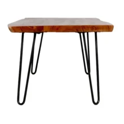 Coffee Tables-Kirkland's Home Live Edge Hairpin Legs Coffee Table, 24X42 In. Tan