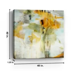 Canvas Art-Kirkland's Home Logic Canvas Art Print White/Green/Yellow