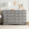 Dressers & Chests-Kirkland's Home Lola Cottage Frame Nine-Drawer Dresser Gray