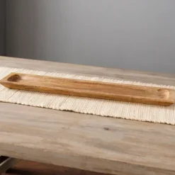 Decorative Trays-Kirkland's Home Long Wooden Decorative Tray Brown/White