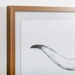 Framed Art-Kirkland's Home Longhorn Skull On Paper Framed Art Print White/Black