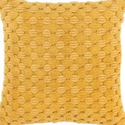 Pillows-Kirkland's Home Looped Cotton Throw Pillow Yellow