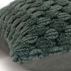 Pillows-Kirkland's Home Looped Cotton Throw Pillow Green