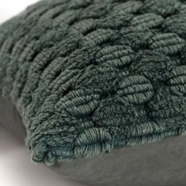 Pillows-Kirkland's Home Looped Cotton Throw Pillow Green
