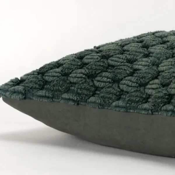 Pillows-Kirkland's Home Looped Cotton Throw Pillow Green