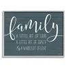 Wall Quotes & Signs-Kirkland's Home Loud Family Framed Giclee Canvas Art Print Blue/White