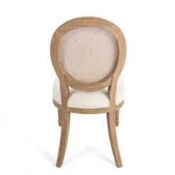 Dining Chairs-Kirkland's Home Louis Cane & Cream Upholstered Dining Chair Ivory