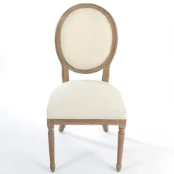 Dining Chairs-Kirkland's Home Louis Cream Upholstered Dining Chair Ivory