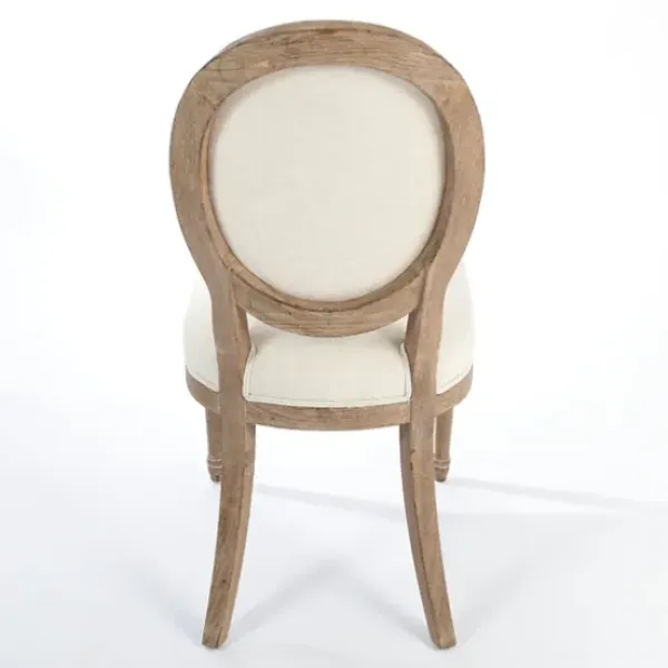 Dining Chairs-Kirkland's Home Louis Cream Upholstered Dining Chair Ivory