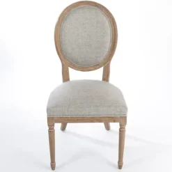 Dining Chairs-Kirkland's Home Louis Upholstered Dining Chair Gray