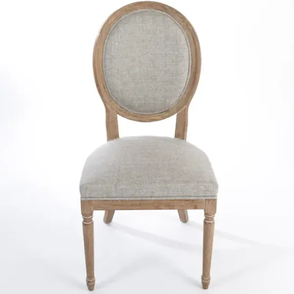 Dining Chairs-Kirkland's Home Louis Upholstered Dining Chair Gray