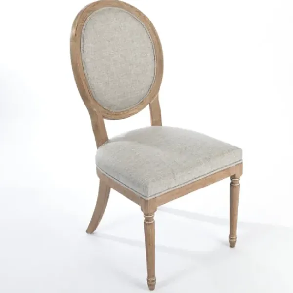 Dining Chairs-Kirkland's Home Louis Upholstered Dining Chair Gray