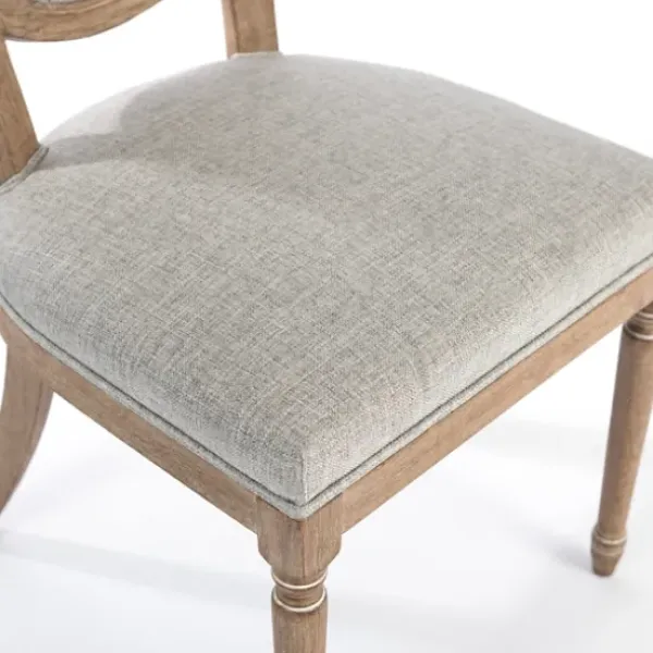 Dining Chairs-Kirkland's Home Louis Upholstered Dining Chair Gray