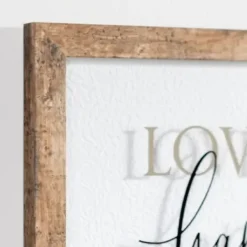 Wall Quotes & Signs-Kirkland's Home Love Builds A Happy Home Wall Plaque White/Black/Tan