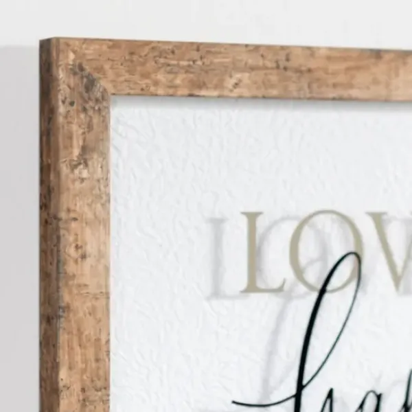 Wall Quotes & Signs-Kirkland's Home Love Builds A Happy Home Wall Plaque White/Black/Tan