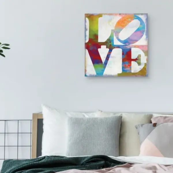 Wall Quotes & Signs-Kirkland's Home Love In Color Canvas Art Print White/Multi