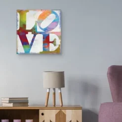 Wall Quotes & Signs-Kirkland's Home Love In Color Canvas Art Print White/Multi