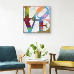 Wall Quotes & Signs-Kirkland's Home Love In Color Canvas Art Print White/Multi