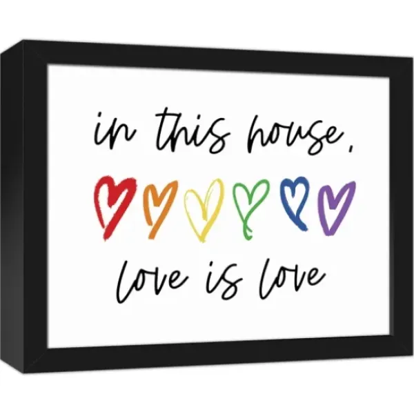 Wall Quotes & Signs-Kirkland's Home Love Is Love Framed Canvas Art Print White/Multi