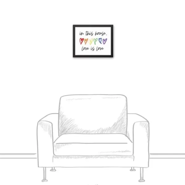 Wall Quotes & Signs-Kirkland's Home Love Is Love Framed Canvas Art Print White/Multi