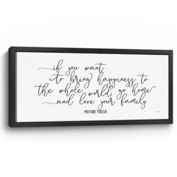 Wall Quotes & Signs-Kirkland's Home Love Your Family Framed Giclee Canvas Art Print White/Black