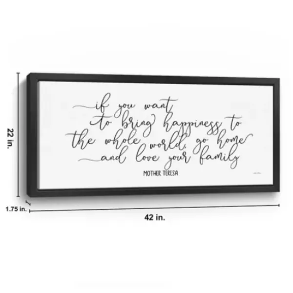 Wall Quotes & Signs-Kirkland's Home Love Your Family Framed Giclee Canvas Art Print White/Black