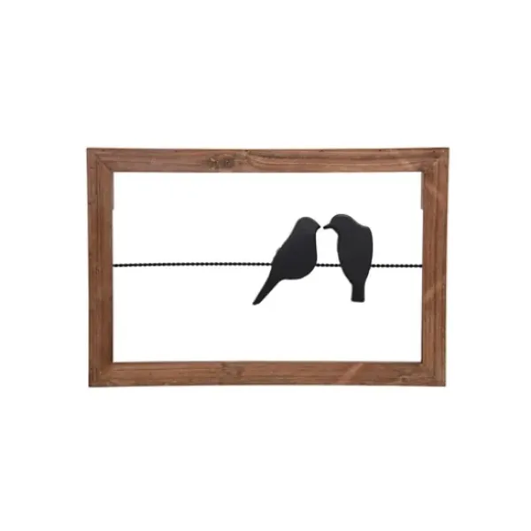 Wall Plaques-Kirkland's Home Lovebirds On A Wire Wall Plaque Brown