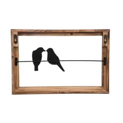 Wall Plaques-Kirkland's Home Lovebirds On A Wire Wall Plaque Brown