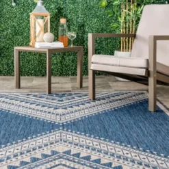 Outdoor Rugs-Kirkland's Home Luxe Diamond Outdoor Area Rug, 5X7 Gray