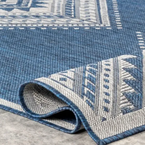 Outdoor Rugs-Kirkland's Home Luxe Diamond Outdoor Area Rug, 5X7 Gray