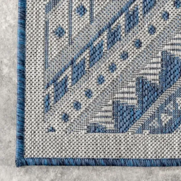 Outdoor Rugs-Kirkland's Home Luxe Diamond Outdoor Area Rug, 5X7 Gray