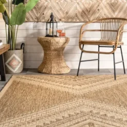 Outdoor Rugs-Kirkland's Home Luxe Diamond Outdoor Area Rug, 6X9 Gray