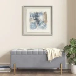 Framed Art-Kirkland's Home Madison Park Blue Abstract Framed Art Print Blue/White