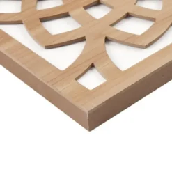 Wall Plaques-Kirkland's Home Madison Park Wood Lotus Wall Plaques, Set Of 2 Brown/White