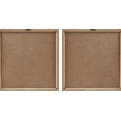 Wall Plaques-Kirkland's Home Madison Park Wood Lotus Wall Plaques, Set Of 2 Brown/White