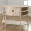 Entryway Furniture-Kirkland's Home Maeve Wash Console Table White