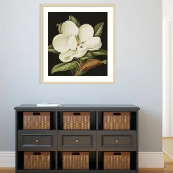 Framed Art-Kirkland's Home Magnolia Grandflora Framed Art Print White/Green/Black