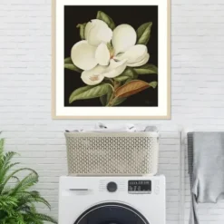 Framed Art-Kirkland's Home Magnolia Grandflora Framed Art Print White/Green/Black