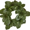 Wreaths-Kirkland's Home Magnolia Leaf Wreath, 22 In. Green
