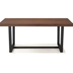 Dining Tables-Kirkland's Home Mahogany Distressed Solid Wood Dining Table Brown