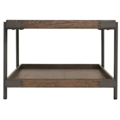 Coffee Tables-Kirkland's Home Mahogany Oak Wood Tray Top Coffee Table Brown