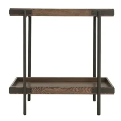 Accent & End Tables-Kirkland's Home Mahogany Tray Top And Shelf Wood Accent Table Brown