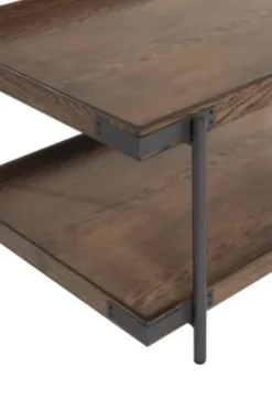 Accent & End Tables-Kirkland's Home Mahogany Tray Top And Shelf Wood Accent Table Brown