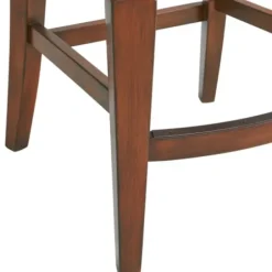 Bar Stools & Counter Height Stools-Kirkland's Home Mahogany Trellis Swivel Counter Stool Brown