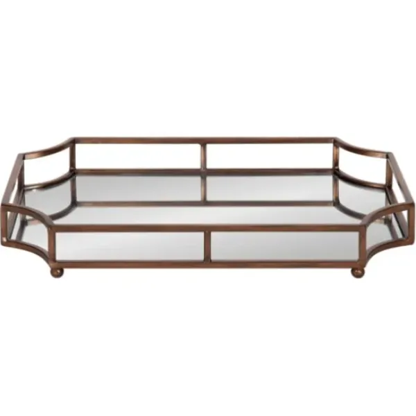 Decorative Trays-Kirkland's Home Mahogany Wood Grid Mesh Decorative Trays, Set Of 2 Brown