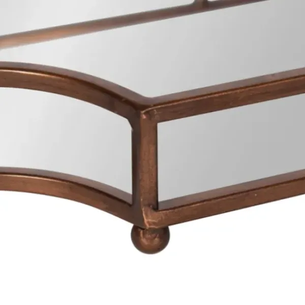 Decorative Trays-Kirkland's Home Mahogany Wood Grid Mesh Decorative Trays, Set Of 2 Brown